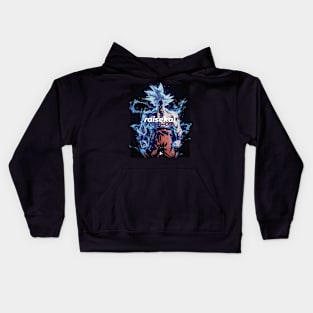 White Haired Warrior Fighter Kids Hoodie